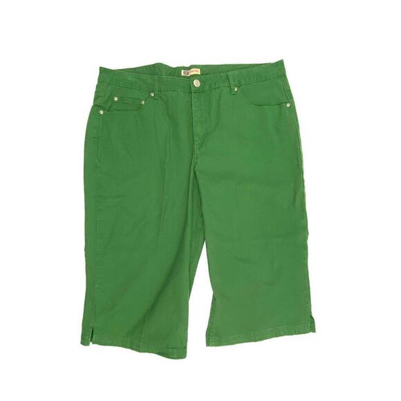 Faded Glory Capri Women's size 16 Green Denim Jeans - Picture 1 of 3